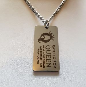 "Rated Q For Queen" Pendant Necklace